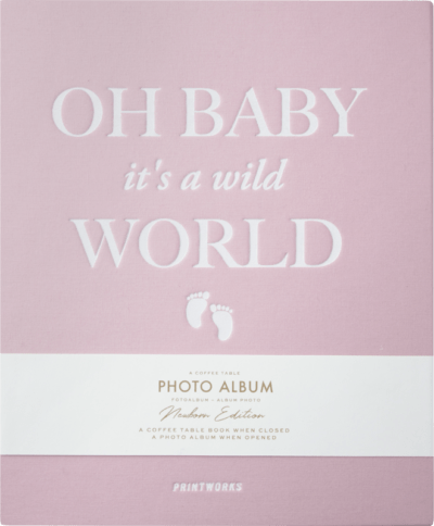BABY ITS A WILD WORLD LARGE Fotoalbum Rosa