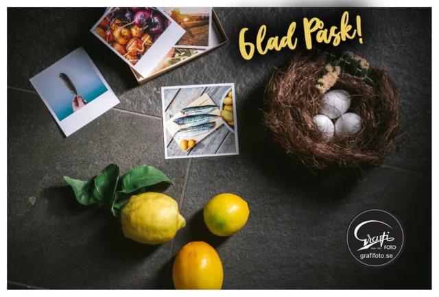 Påsktider 🐣
Skärtorsdag 10-16
Långfredag - Annandag Påsk STÄNGT
Glad Påsk 💛
Psst…Bilder, Fotoböcker,Studentskyltar mm går att beställa på grafifoto.se 🌱