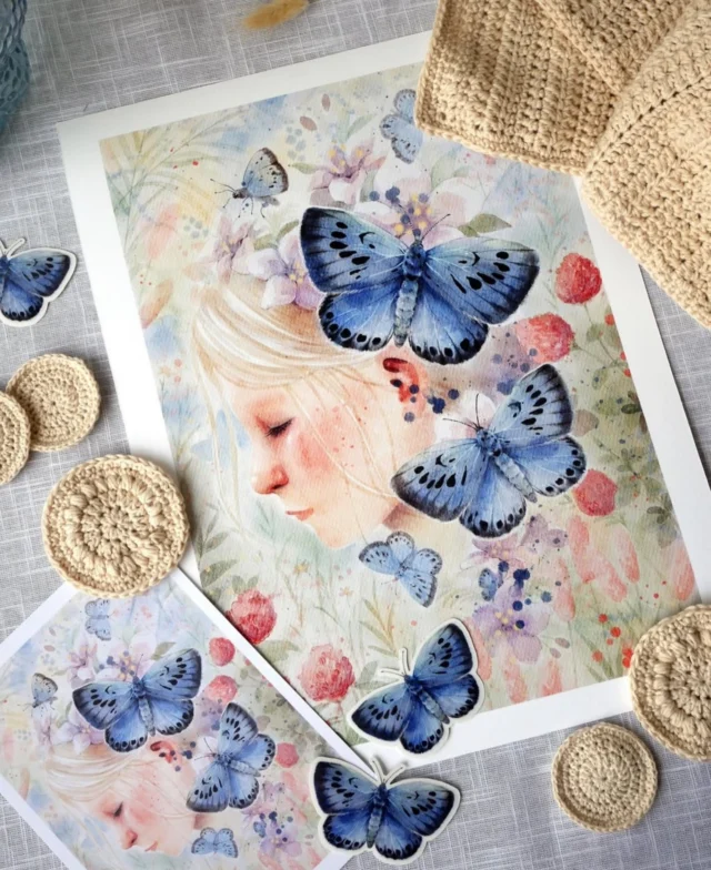 Printat vackra Fine Art prints åt @mystiq.arts 🙌🏼😍 🦋