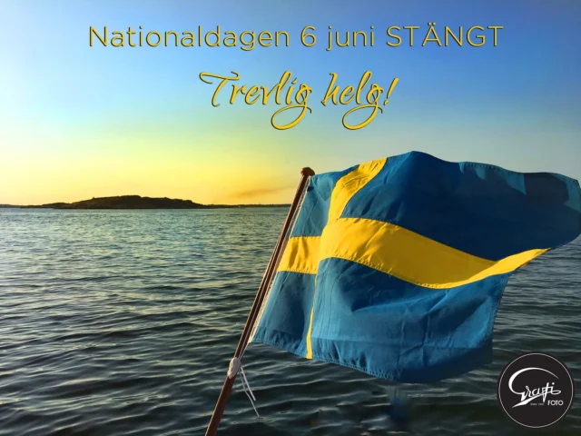 Trevlig helg!🇸🇪☀️
6 juni har butiken stängt.
Bilder, Studentskyltar mm går att beställa online & i GrafiFoto App📲